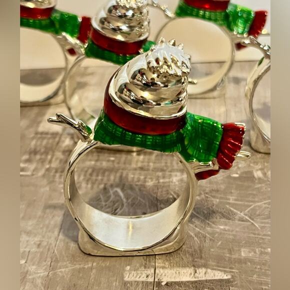 International Silver Company silver plated snowman napkin rings, set of 12 - Picture 9 of 10